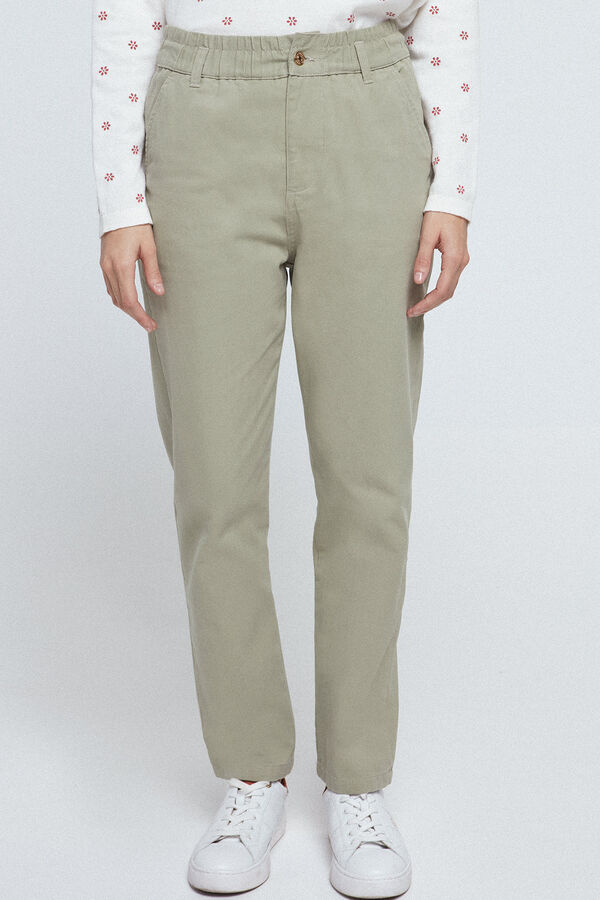 Fifty Outlet Pantalon Confort Color Verde