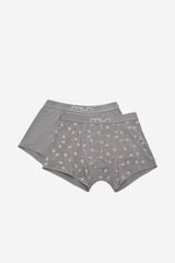Milano Pack boxer liso y estampado Gris