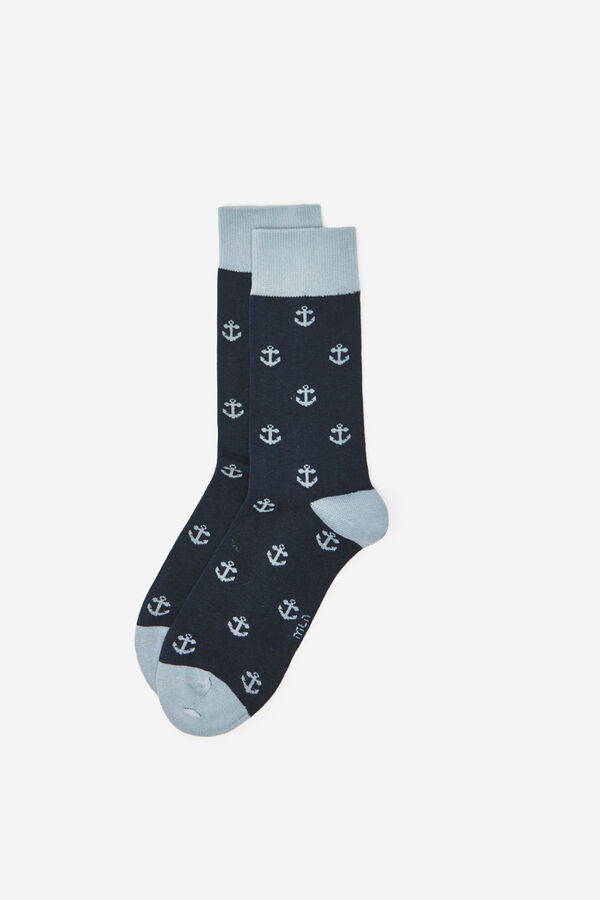 Milano Calcet&iacute;n dibujo anclas Navy