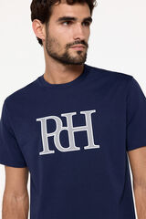 Fifty Outlet T-shirt logo PDH estampada Marinho