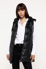 Milano Chaleco acolchado efecto piel Negro