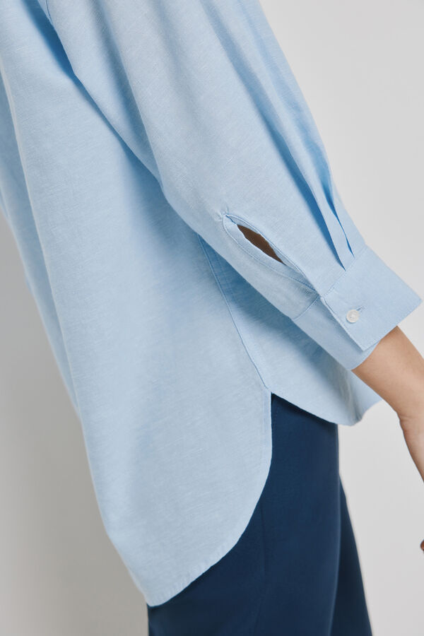 Milano Camisa gola camiseira Azul