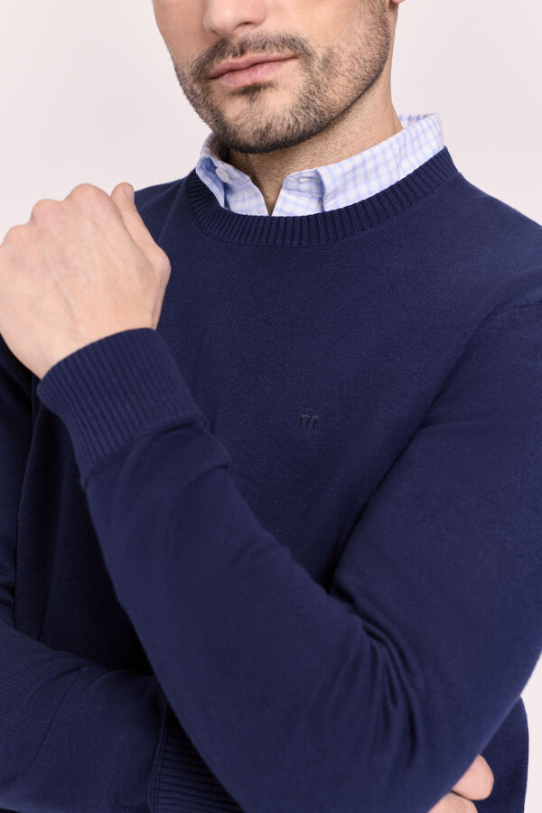 Milano Jersey cuello caja Navy