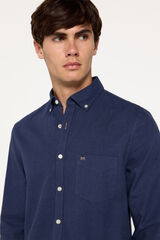 Milano Camisa Twill Lisa Azul