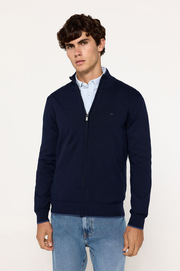 Milano Chaqueta Punto Cremallera Navy