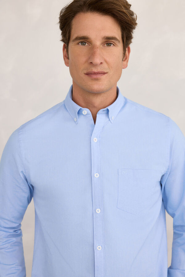 Milano Camisa Sport Oxford Azul Claro