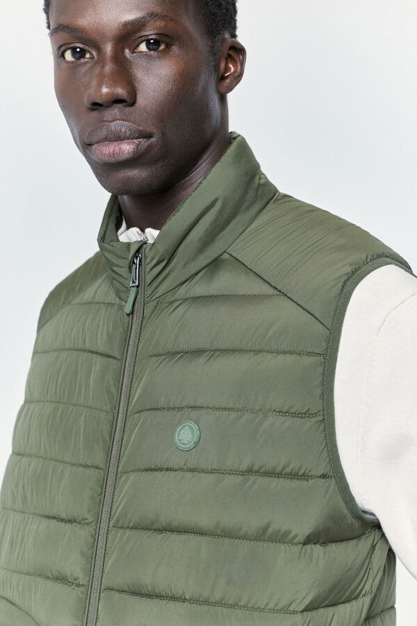 Springfield Colete acolchoado ultraleve C&aacute;qui m&eacute;dio