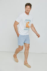 Milano Fato de banho liso Azul claro