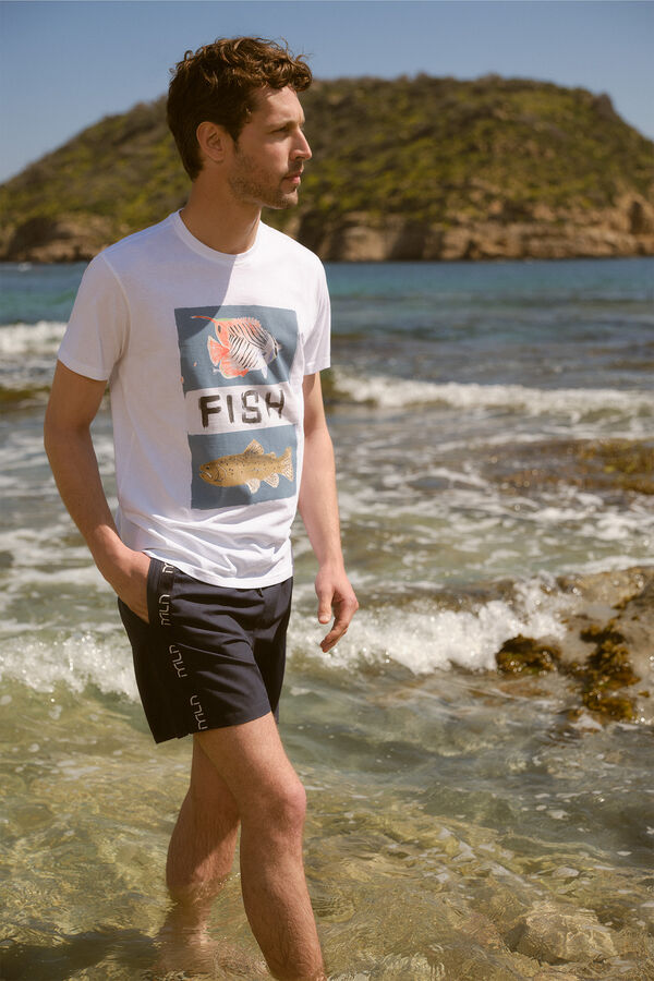 Milano Camiseta Estampada Blanco