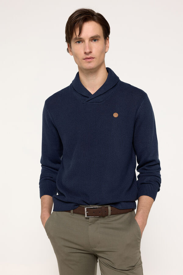 Milano Jersey cuello smoking Navy