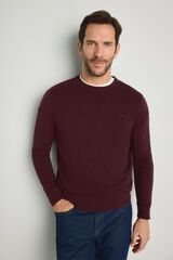 Pedro del Hierro Jersey cuello caja Granate