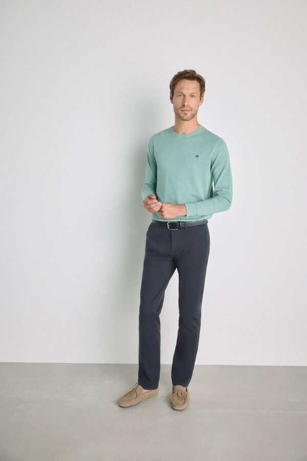 Pedro del Hierro Camisola gola caixa Azul claro