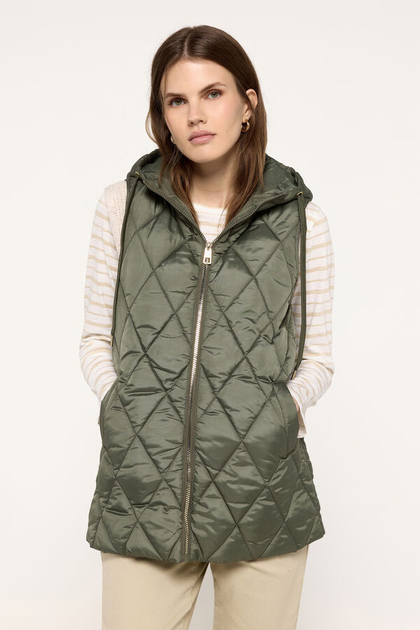 Milano Chaleco acolchado capucha Verde