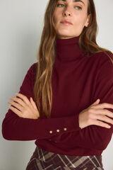 Milano Jersey cuello cisne Granate