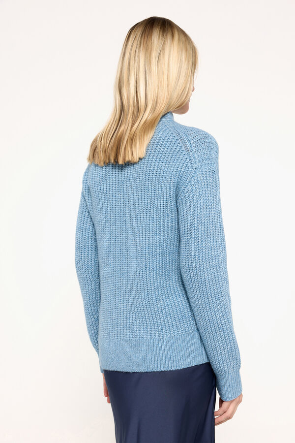 Milano Jersey cuello alto cremallera Gris Claro