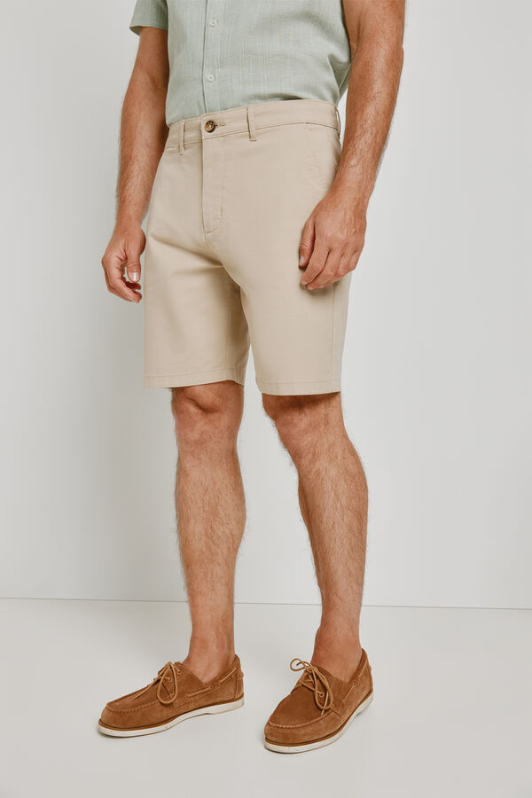 Pedro del Hierro Bermuda lisa Beige