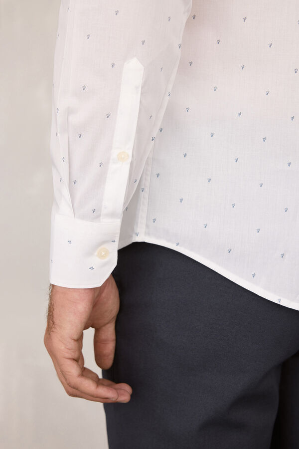 Milano Camisa social de popeline Branco