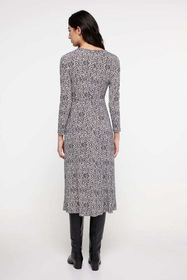 Milano Vestido largo estampado Tostado