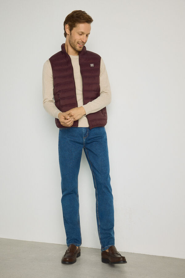 Pedro del Hierro Camisola gola caixa Camel