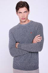 Springfield Camisola básico de gola redonda Cinzento oscuro