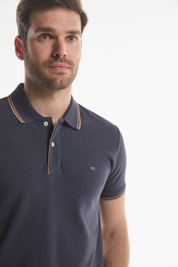 Fifty Outlet Polo Tips Navy