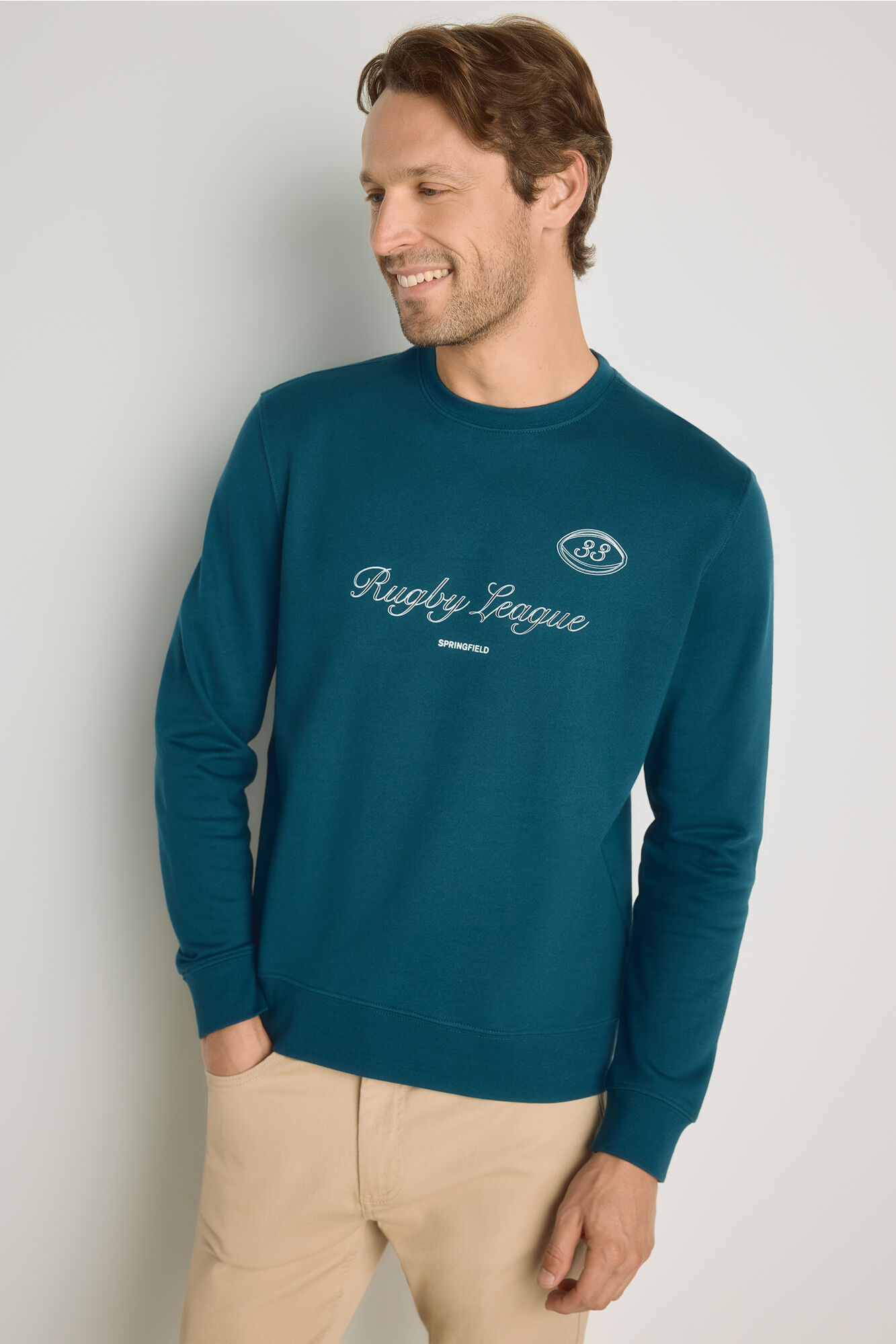 Springfield Sweatshirt gola redonda com logo