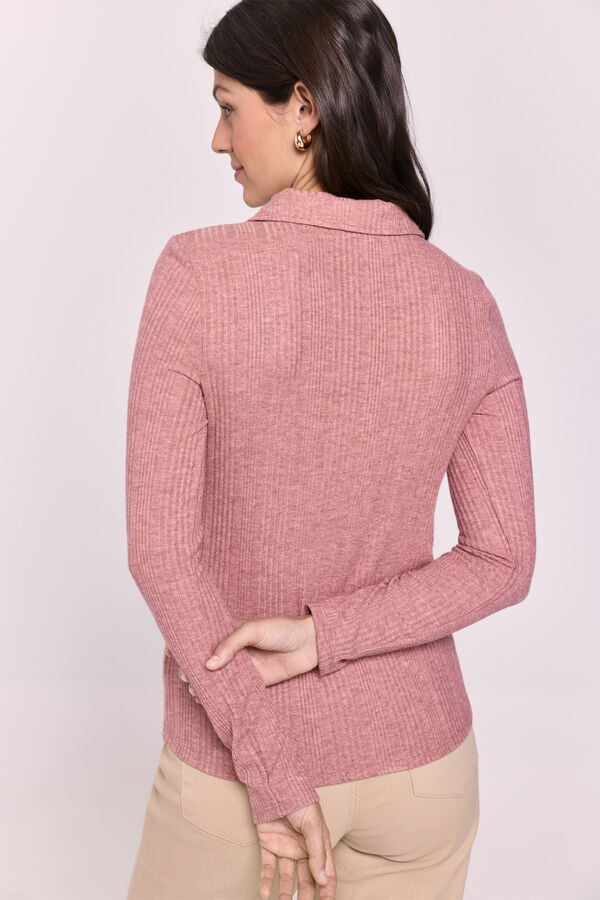 Milano Polo manga comprida Vinho