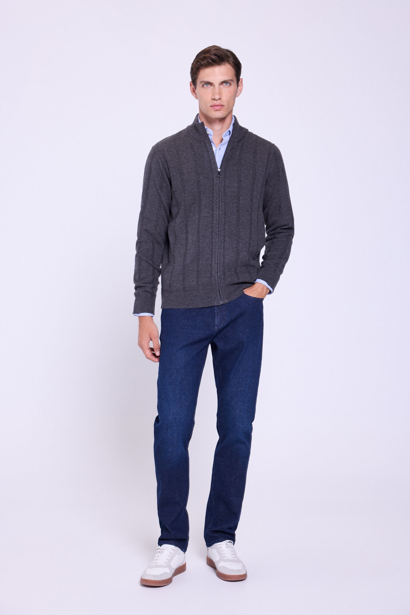 Milano C&aacute;rdigan Algod&oacute;n Cremallera