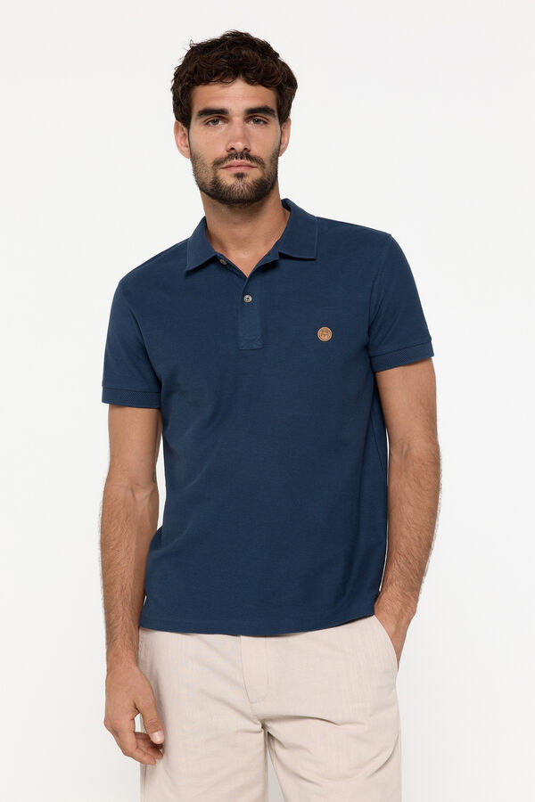 Fifty Outlet Polo piqué estructura Azul