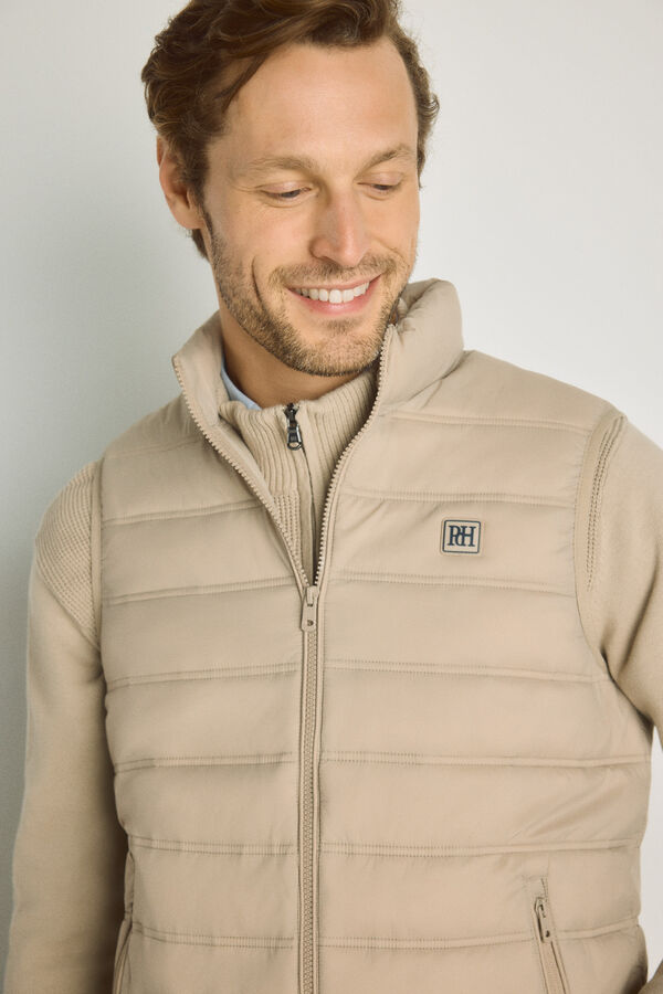 Pedro del Hierro Chaleco acolchado ultralight Beige/Camel