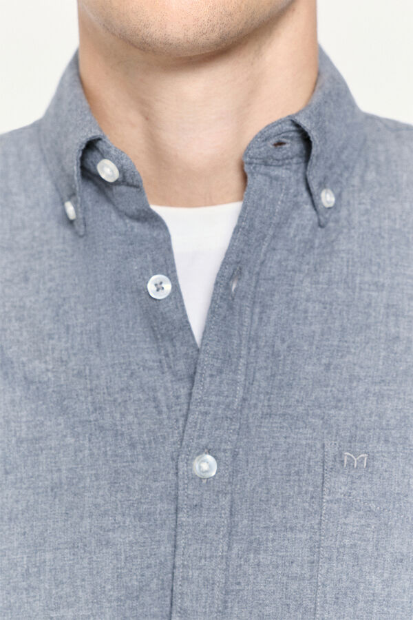 Milano Camisa twill relaxed fit Gris Oscuro