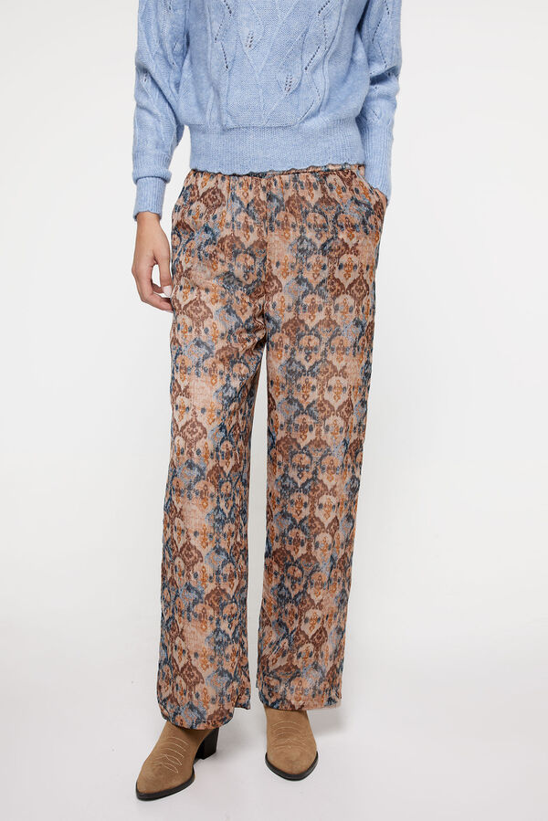 Milano Cal&ccedil;as estampadas Estampado castanho