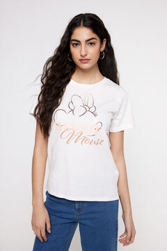 Fifty Outlet Camiseta Minnie Mouse foil Blanco