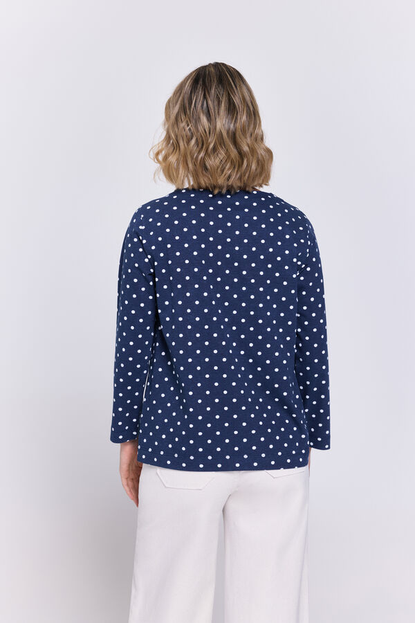 Milano T-shirt de manga com manga francesa Estampado azul