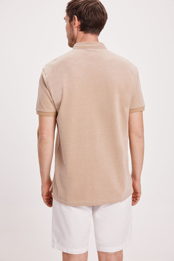 Milano Polo Mao Oxford Areia