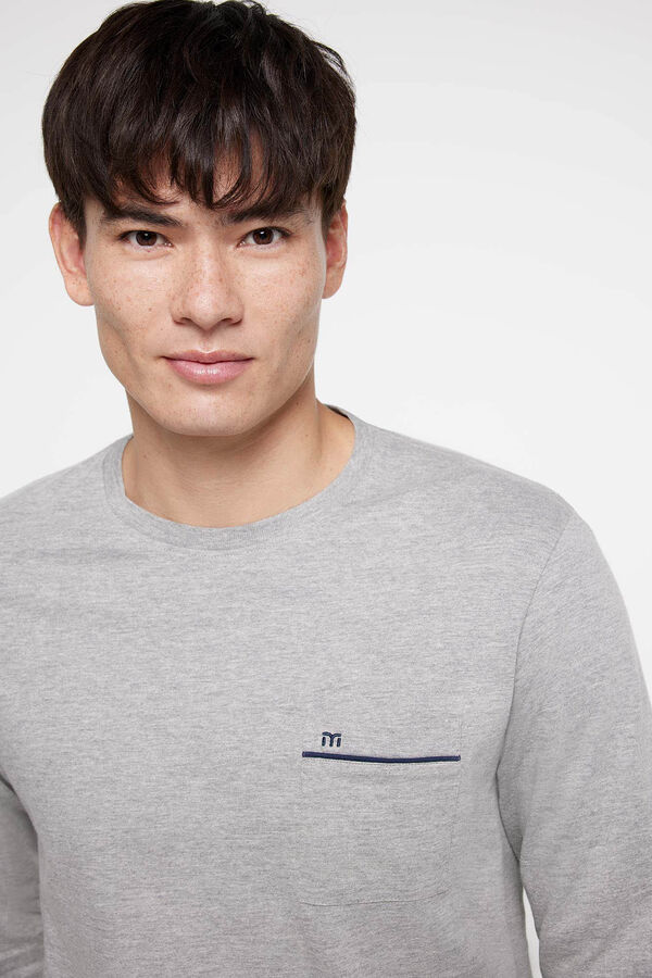 Milano Pijama Algod&oacute;n Cuadros. Gris