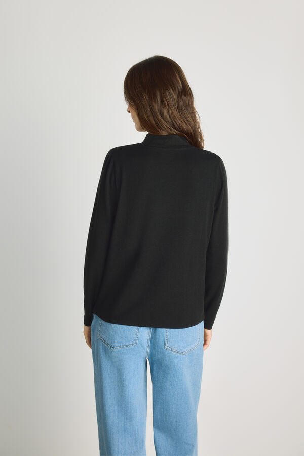 Milano T-shirt gola perkins Preto