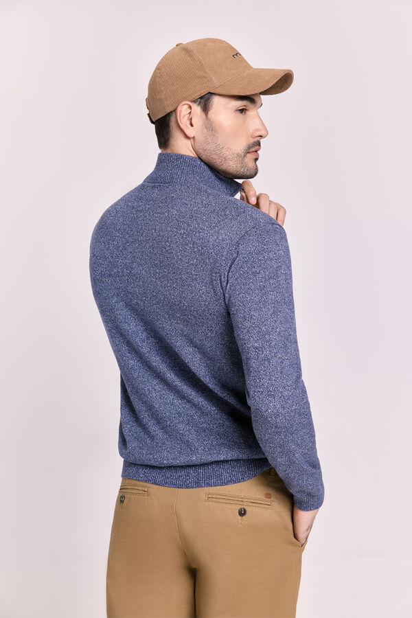 Milano Jersey semicisne cremallera Navy