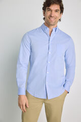 Milano Camisa lisa manga larga Azul
