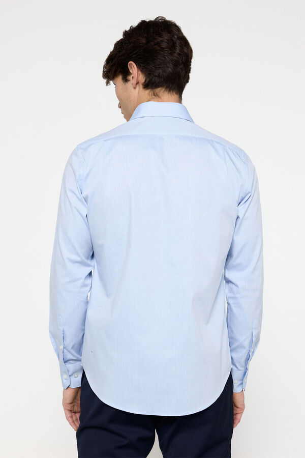 Pedro del Hierro Camisa microestrutura Azul