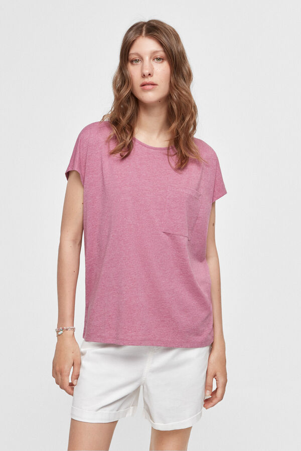 Fifty Outlet Camiseta Oversize Melange Coral