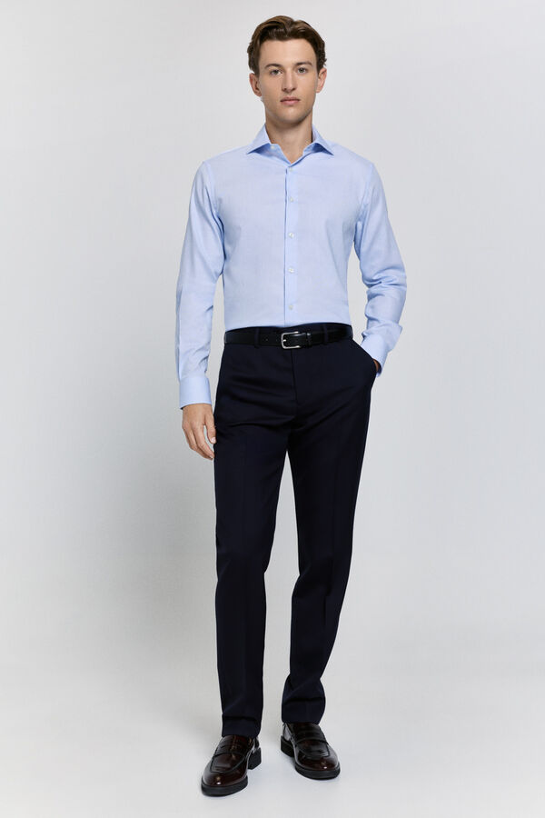 Pedro del Hierro Camisa vestir popelin Azul