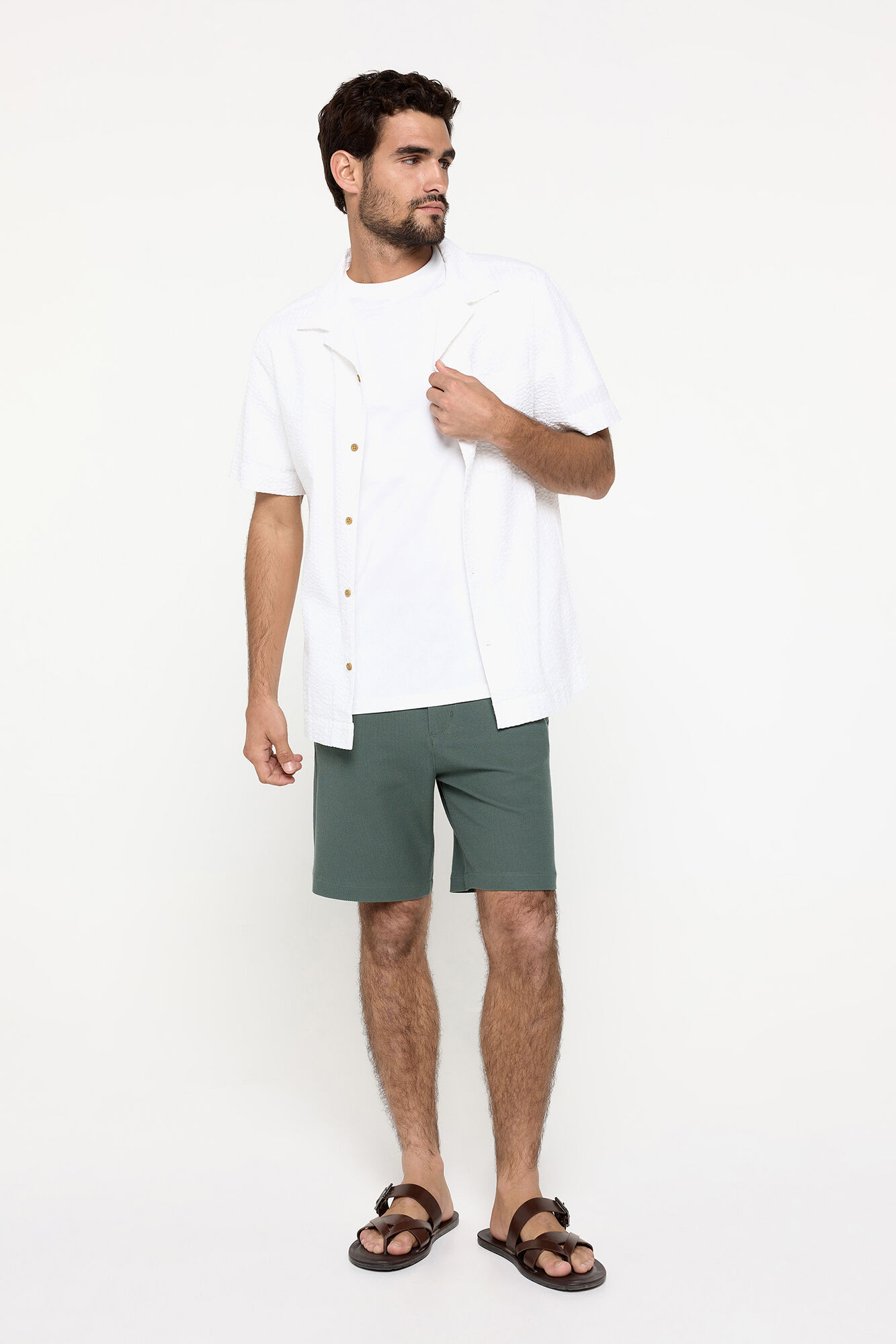 Milano Bermuda Aspeto Linho.