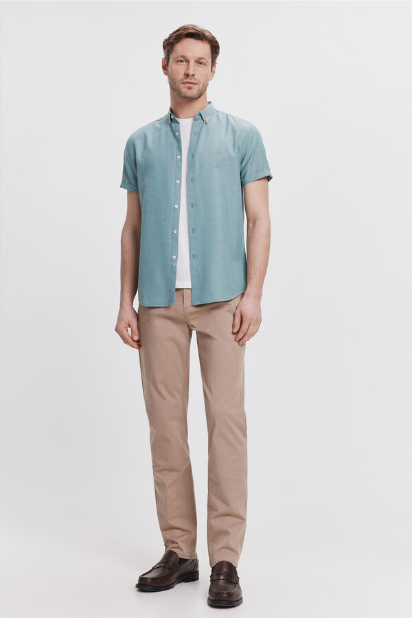 Milano Camisa Manga Curta Verde escuro