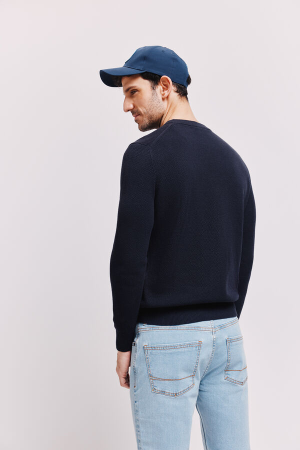 Pedro del Hierro Jersey cuello caja Navy