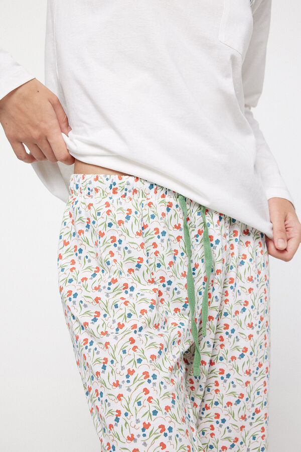 Fifty Outlet Pijama largo flores beige