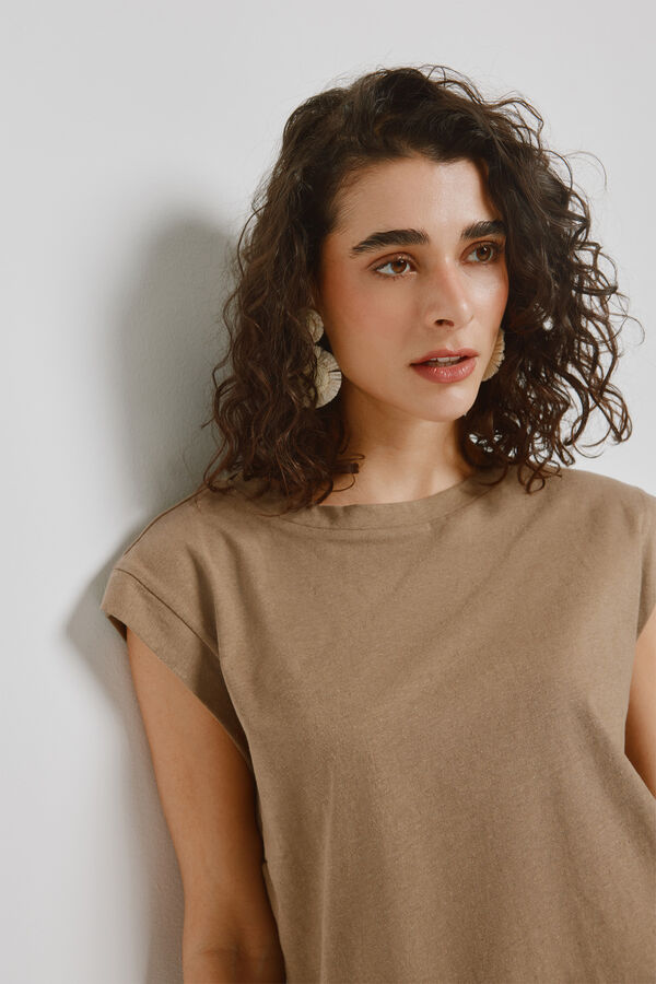 Milano T-shirt de manga curta Areia