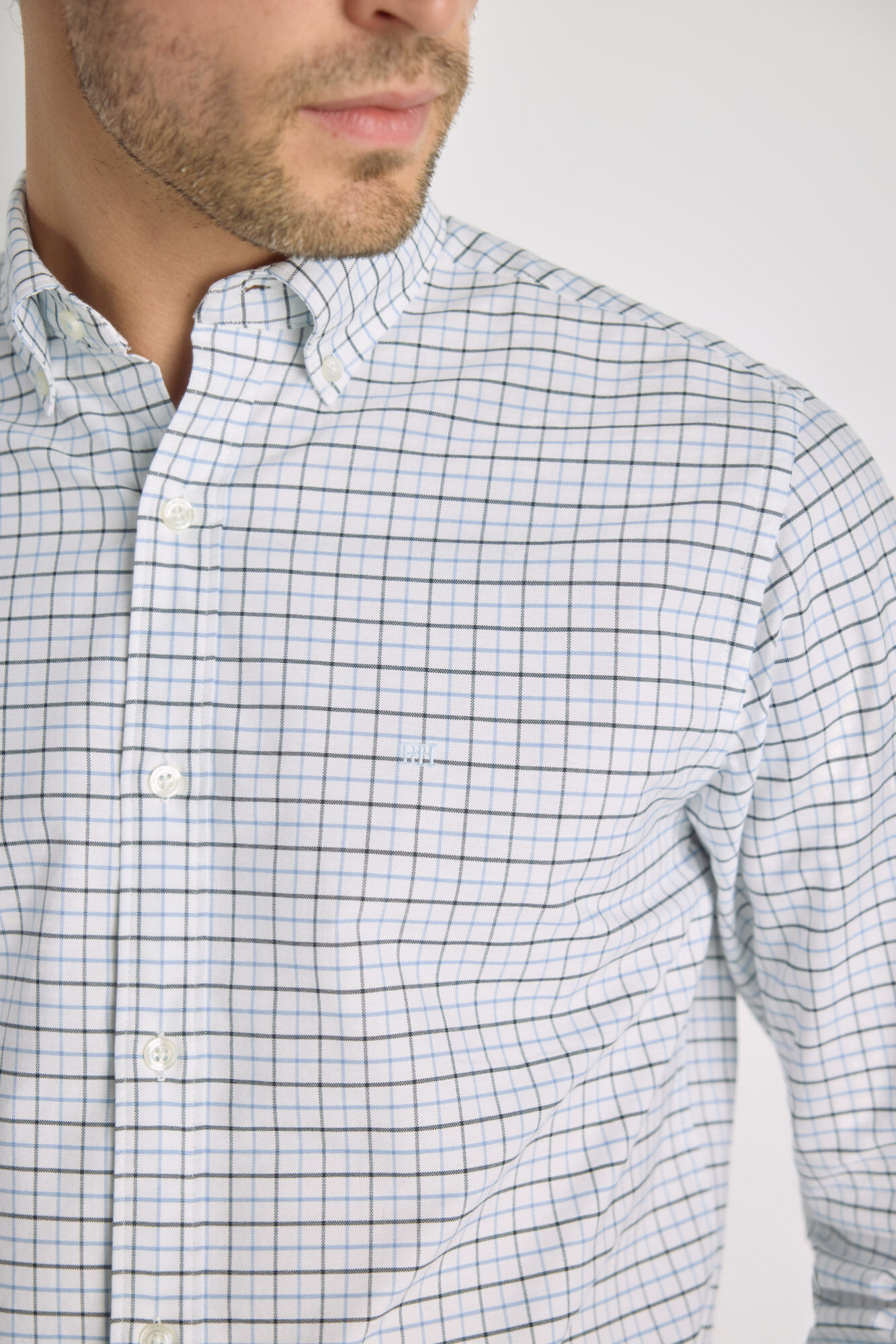 Pedro del Hierro Camisa cuadros manga larga