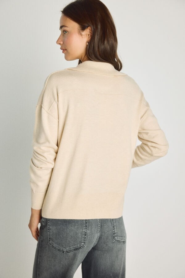 Milano Jersey cuello polo Beige
