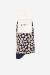 Milano Calcetines Flores Navy
